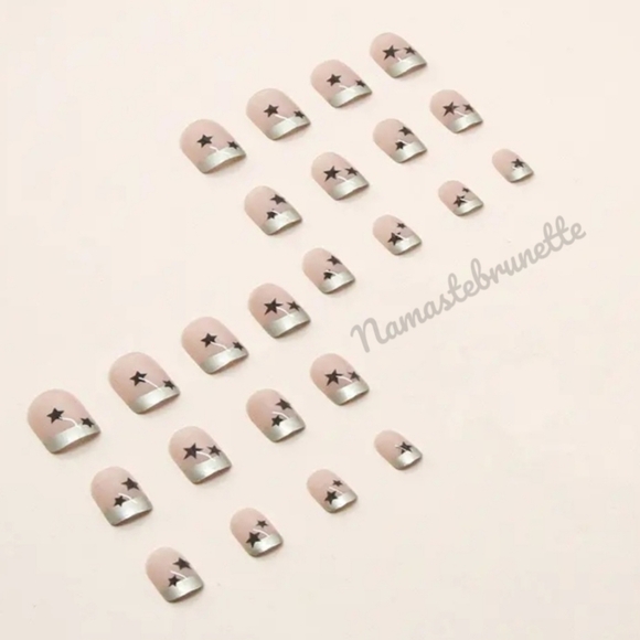 2/$16 Stars French Manicure Press On Nails - Picture 11 of 13